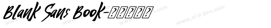 Blank Sans Book字体转换